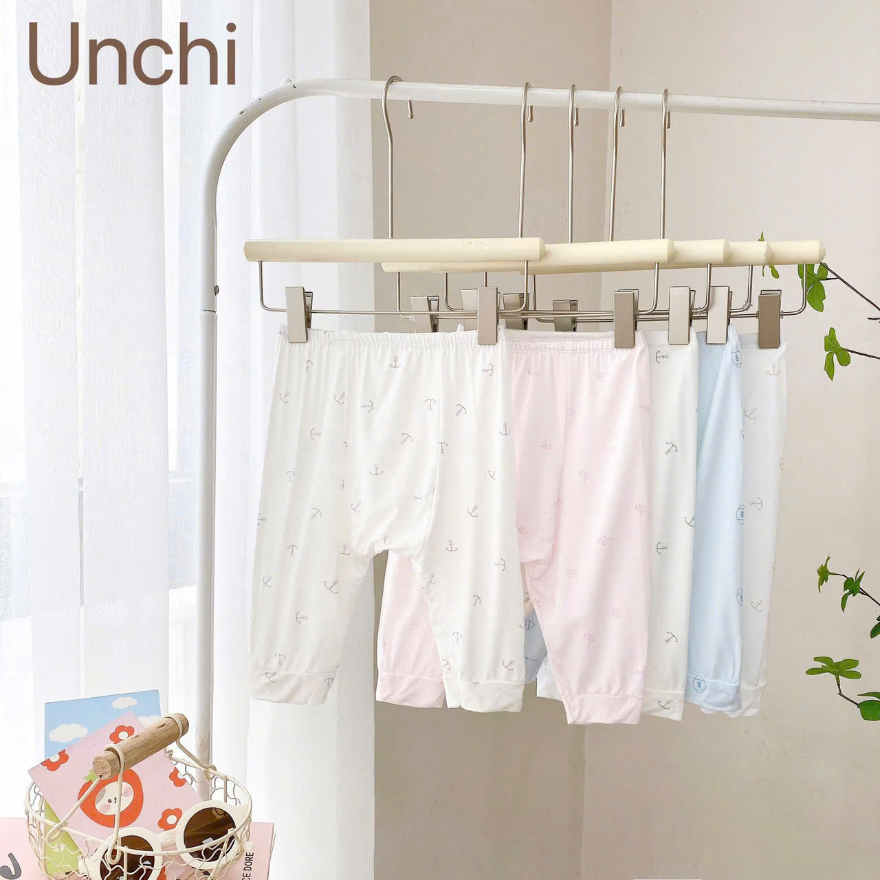 ( QLDU1 ) Combo 3 Quần Dài Sơ Sinh Unchi Vải Pettit Mềm Mịn Mát Có Đáp Đũng Cho Bé 0-9 Tháng — ảnh 2