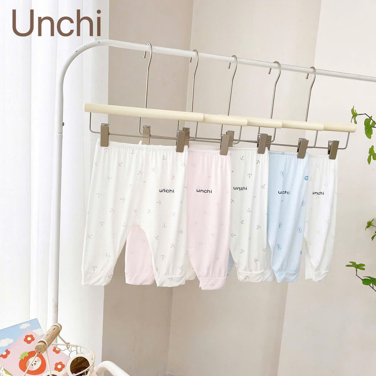 ( QLDU1 ) Combo 3 Quần Dài Sơ Sinh Unchi Vải Pettit Mềm Mịn Mát Có Đáp Đũng Cho Bé 0-9 Tháng — ảnh 6