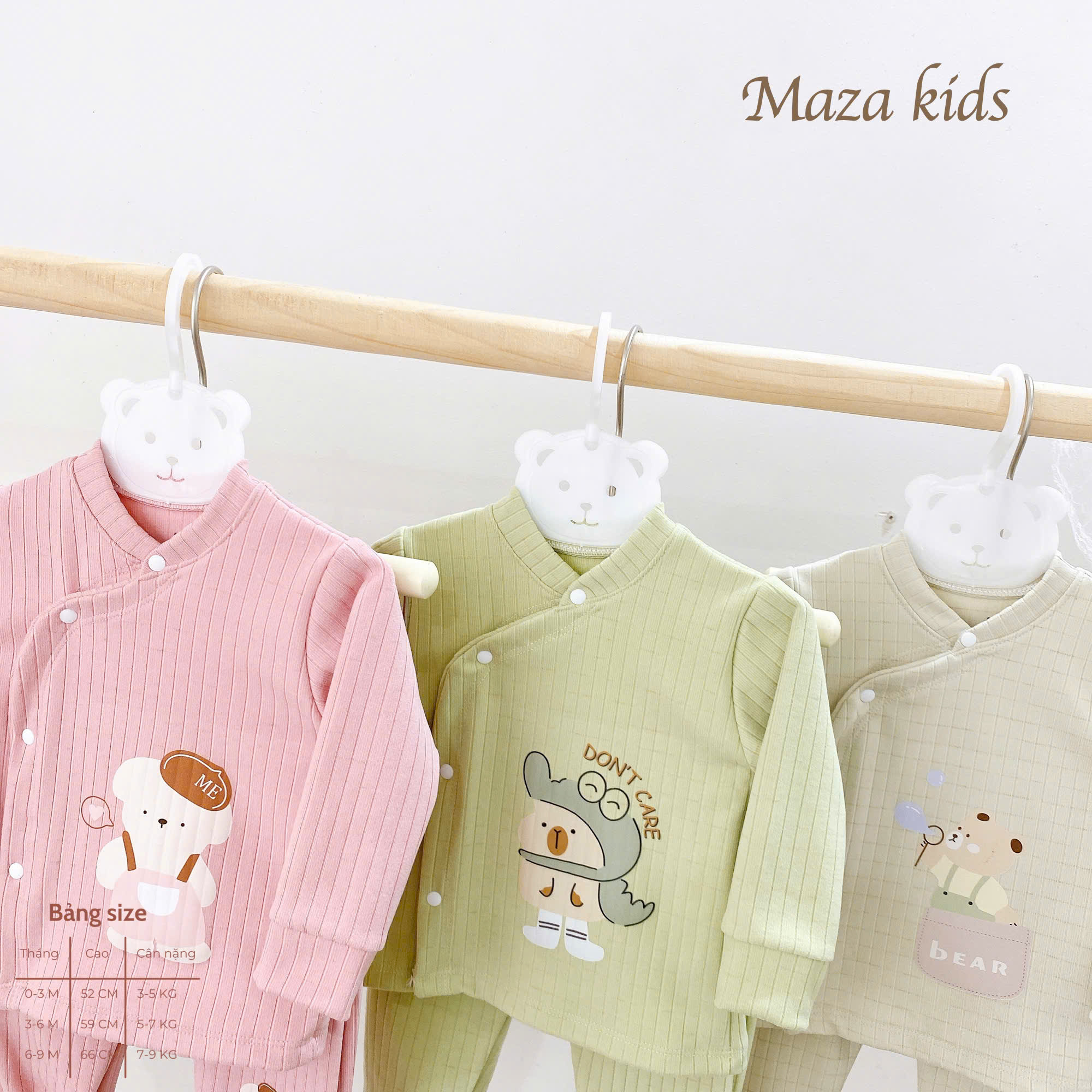 ( MD5 ) Bộ Dài Nỉ Tăm Maza kids Cho bé Sơ Sinh 0-9 Tháng dành cho bé 3-9kg — ảnh 2