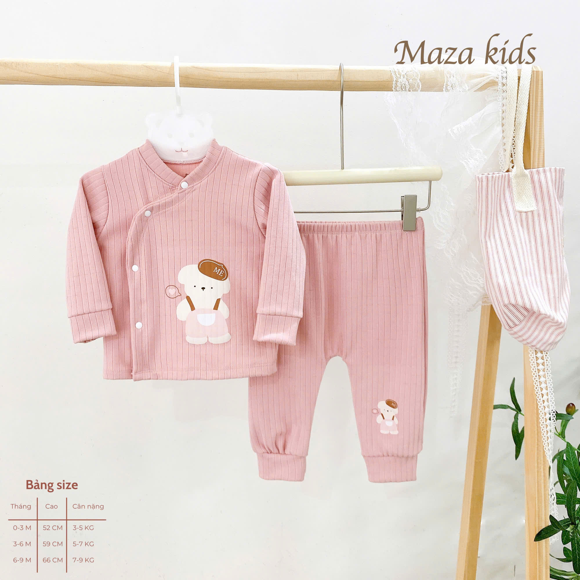 ( MD5 ) Bộ Dài Nỉ Tăm Maza kids Cho bé Sơ Sinh 0-9 Tháng dành cho bé 3-9kg — ảnh 5