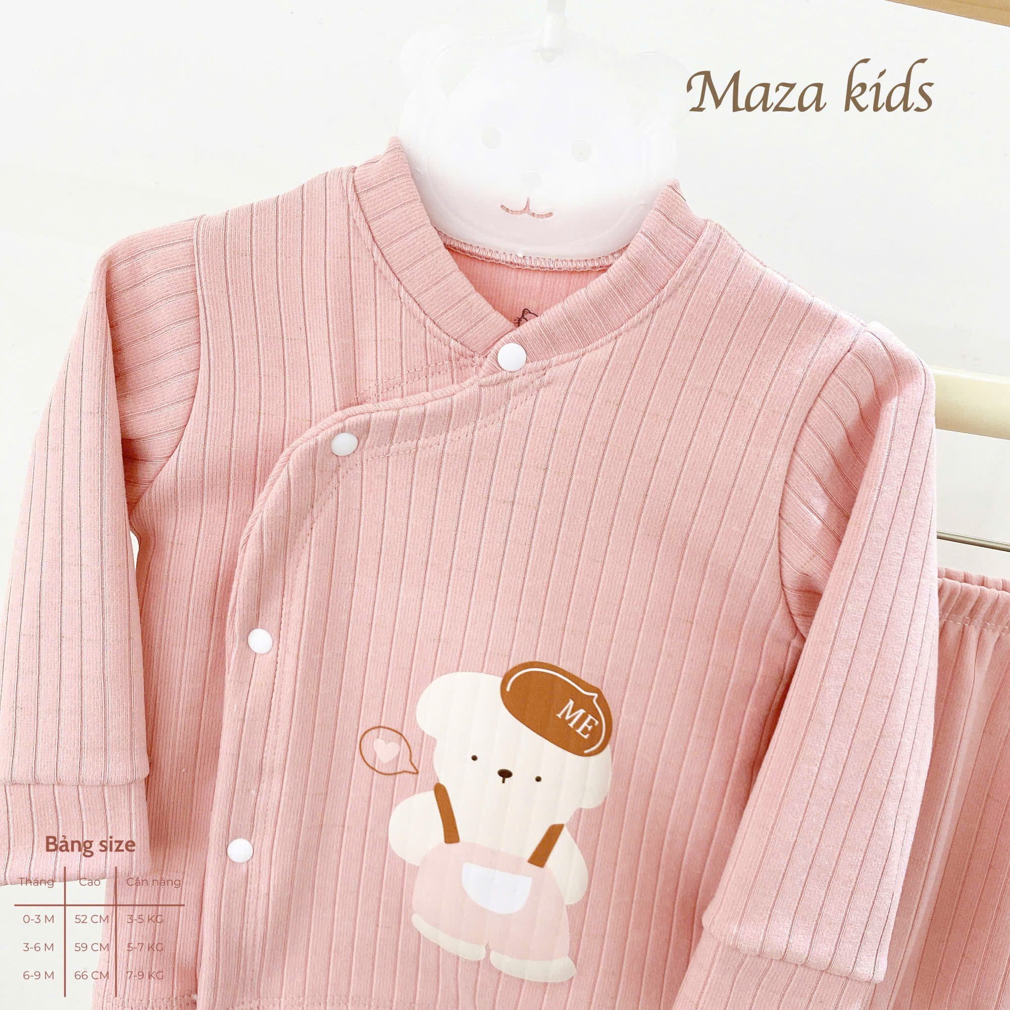 ( MD5 ) Bộ Dài Nỉ Tăm Maza kids Cho bé Sơ Sinh 0-9 Tháng dành cho bé 3-9kg — ảnh 6
