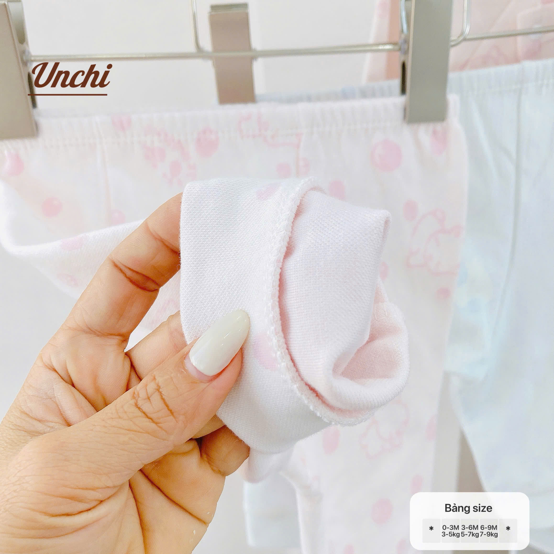 ( UD17 ) Bộ Sơ Sinh Thu Đông Unchi Vải nỉ Tăm, Nỉ cotton In Họa Tiết cho bé 0-9 tháng — ảnh 5