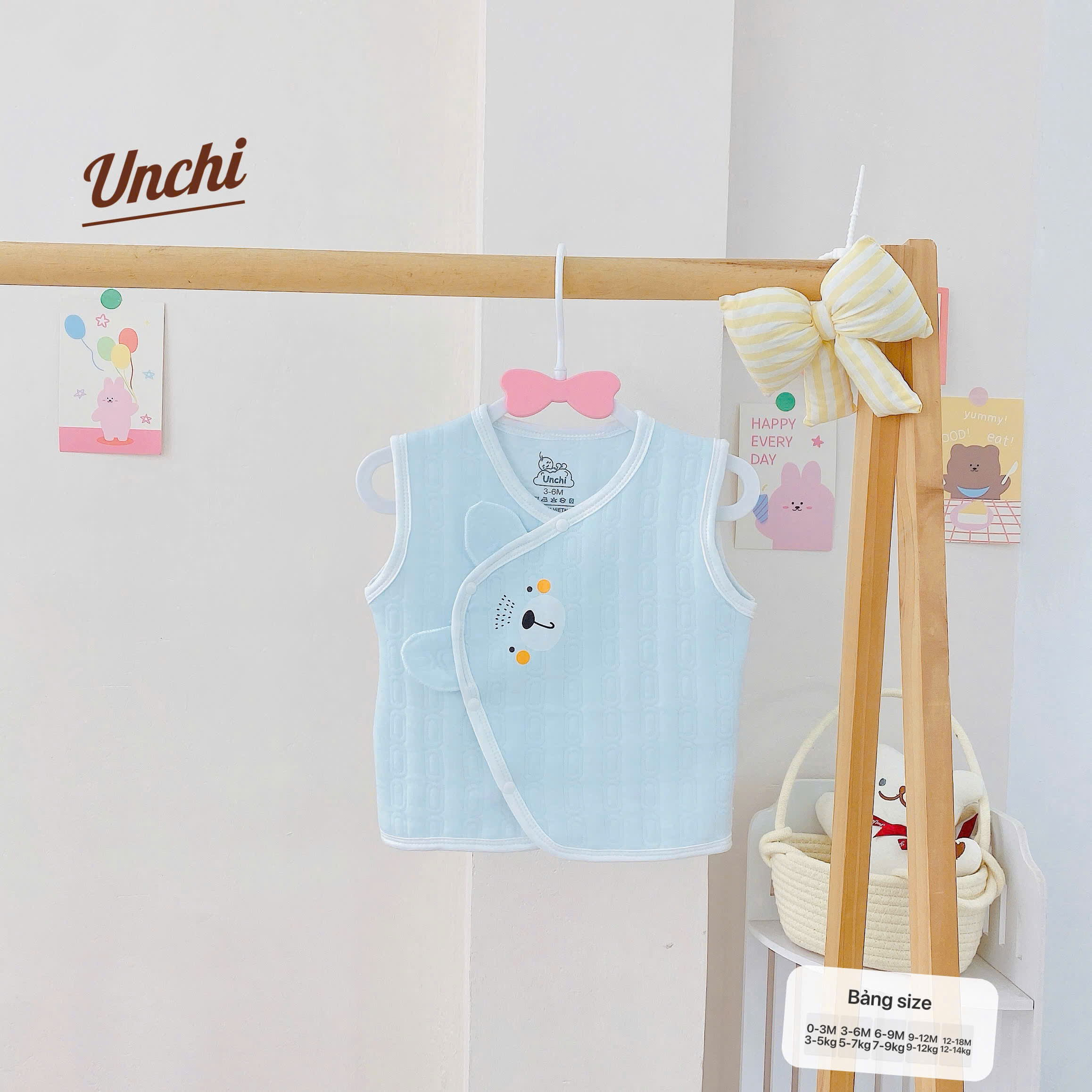 ( GL ) Unchi Áo Ghi Lê Trần Bông Bảng Hình Xinh Xắn Cho bé Trai gái Từ 0-9 tháng — ảnh 6