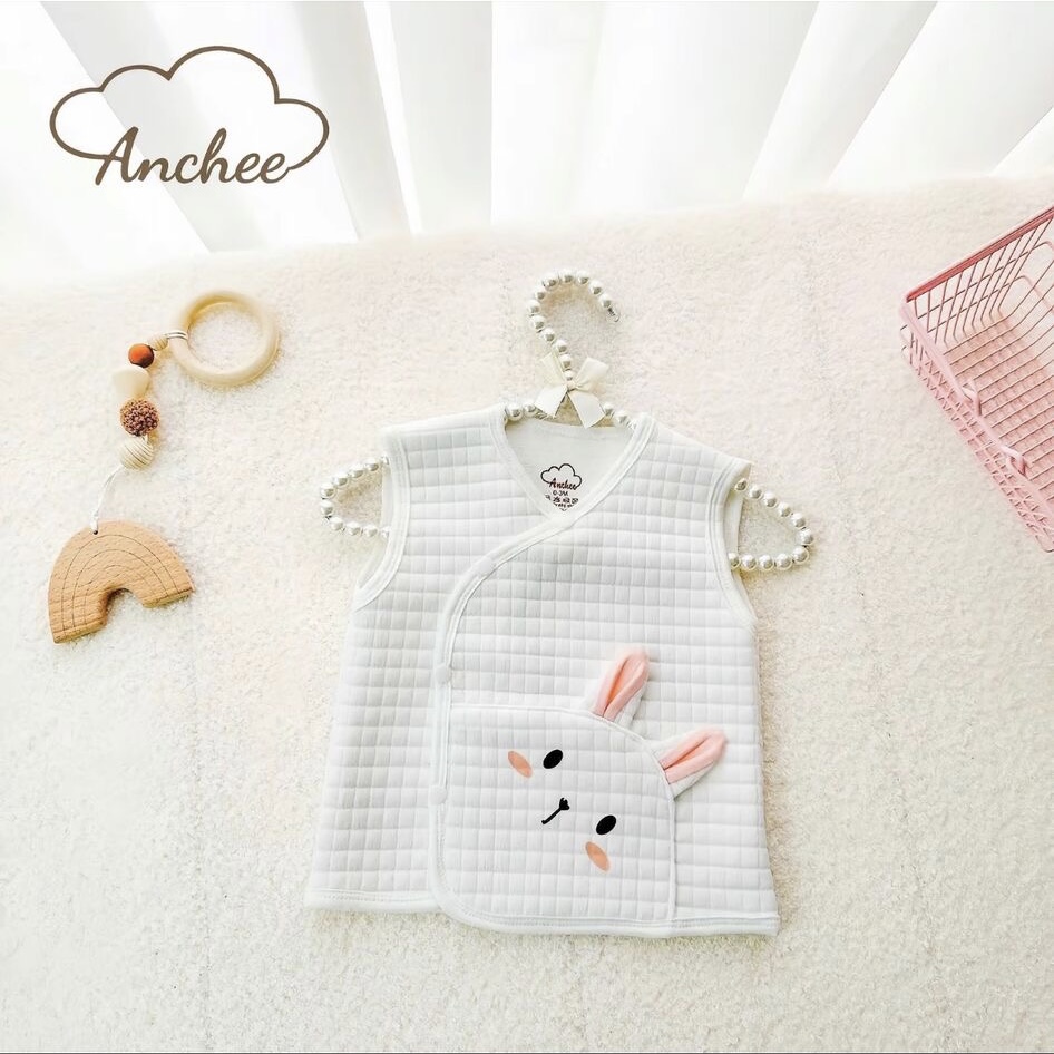 ( GA1 )Gile sơ sinh Phối Túi Anchee chất liệu vải Xốp Trần Bông mềm nhẹ, dày vừa cho bé 0-9 tháng — ảnh 4