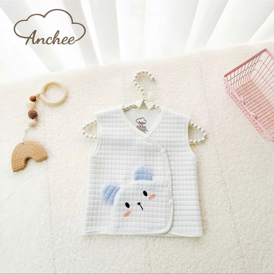 ( GA1 )Gile sơ sinh Phối Túi Anchee chất liệu vải Xốp Trần Bông mềm nhẹ, dày vừa cho bé 0-9 tháng — ảnh 6